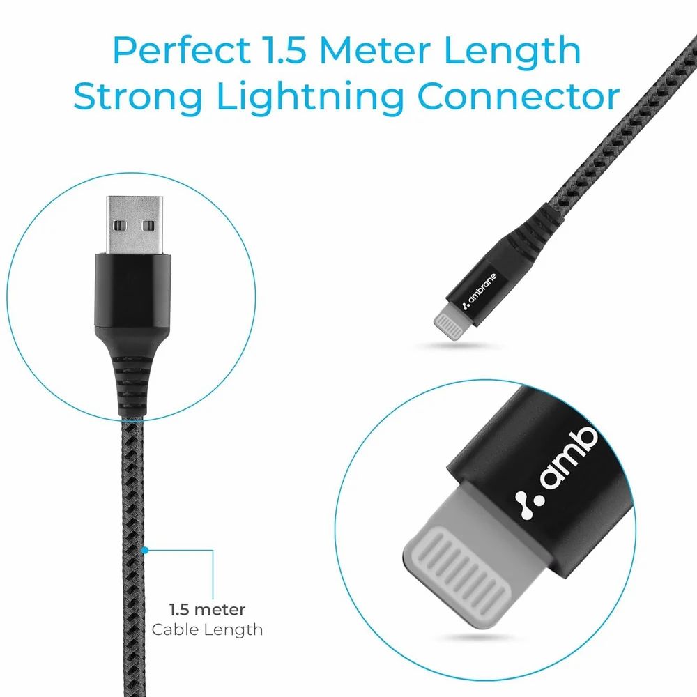 Ambrane BCL C15 Lightning 1.5M Cable — image 2